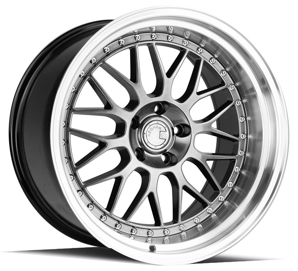 Aodhan AH02 19" 5x112 Hyper Black w/ Machined Lip
