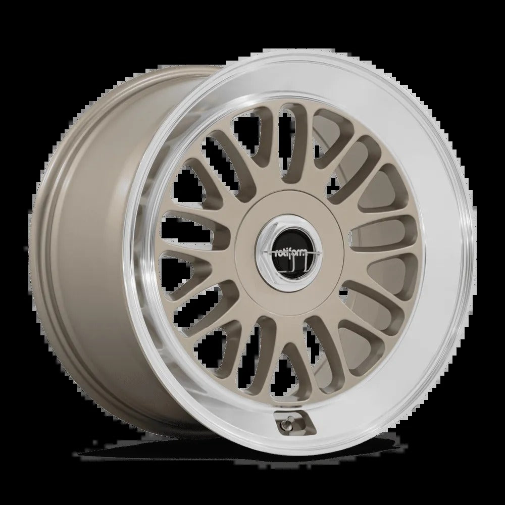 Rotiform SCP 19" 5x112 Matte Gold w/ Diamond Cut Lip