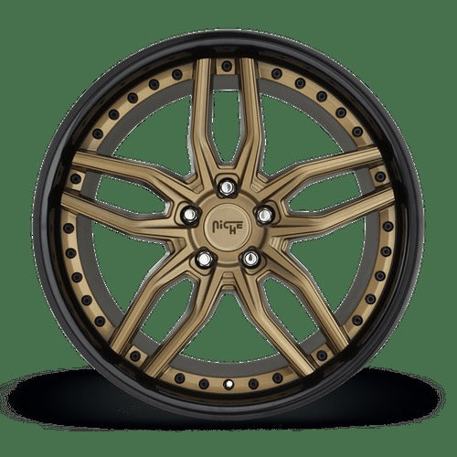 Niche 1PC M195 Methos 20" 5x112 Matte Bronze Black Bead Ring