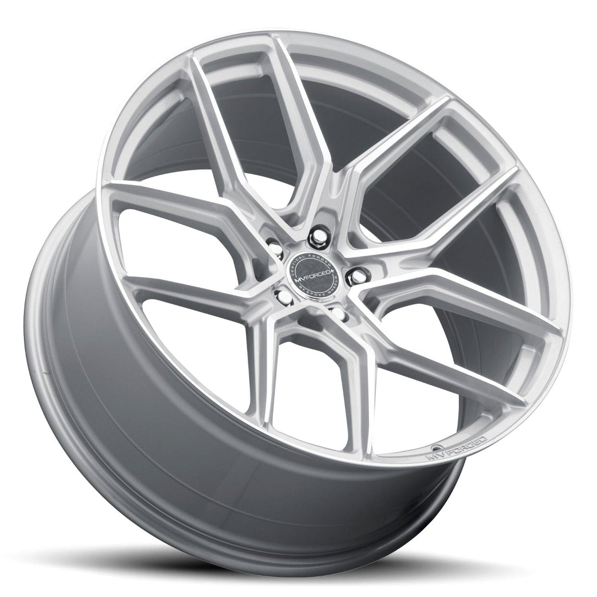 MV Forged MVF5 22" 5x108 up to 5x132 Diamond Silver (Custom Wheel)