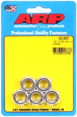 ARP 1/2-13 6PT Nut Kit SS - 5 PK