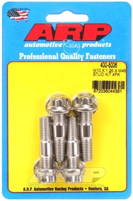 ARP M10 x 1.25 x 48mm Broached 4 Piece Stud Kit