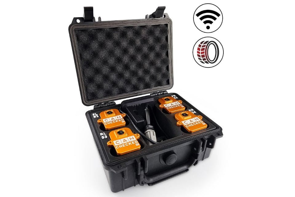 CANchecked TMU04 Tire Temperature Monitoring Set - Wireless and Charging Box