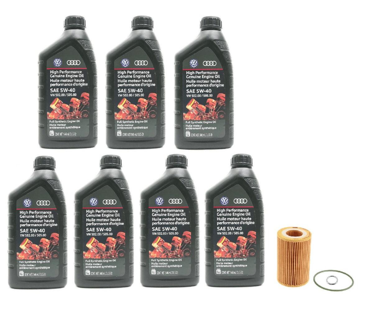 Oil Service Kit (Genuine 5w-40) - Audi / Late V6 / C6 / C7 / D4 / A6 / A7 / A8 & More