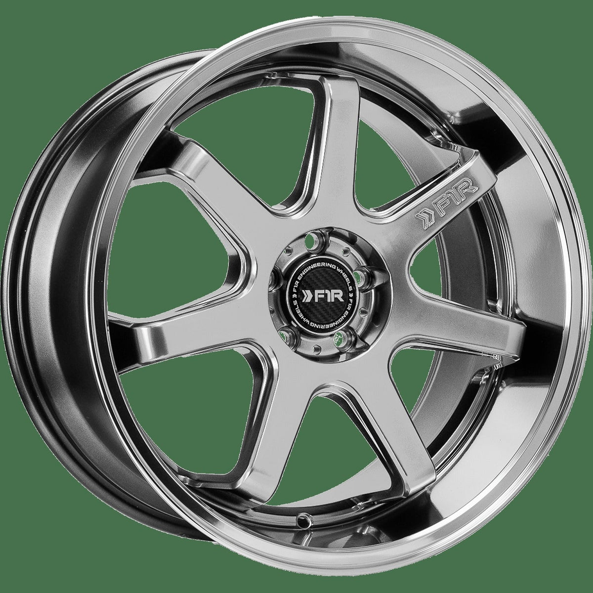 F1R FC7 18" 5x112 Hyper Black w/ Polish Lip