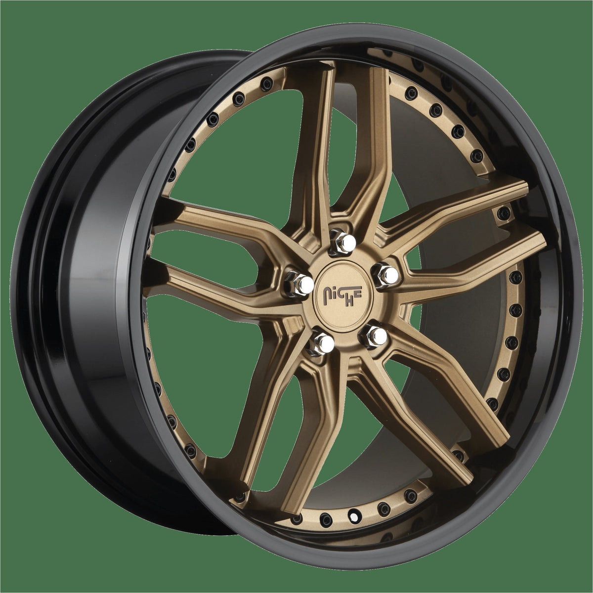 Niche 1PC M195 Methos 20" 5x112 Matte Bronze Black Bead Ring