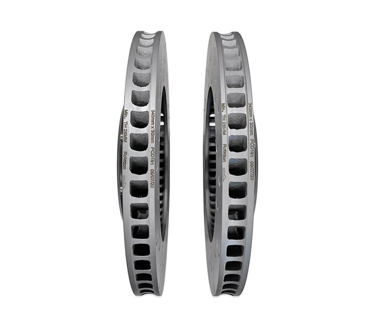 034Motorsport 2-Piece Floating Front Brake Rotor Upgrade Kit - VW/Audi / MQB / EVO4 / 2.0T TFSI (Performance Pack)