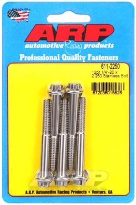 ARP 1/4-20 x 2.250 12pt SS SAE Bolt Kit (Set of 5)
