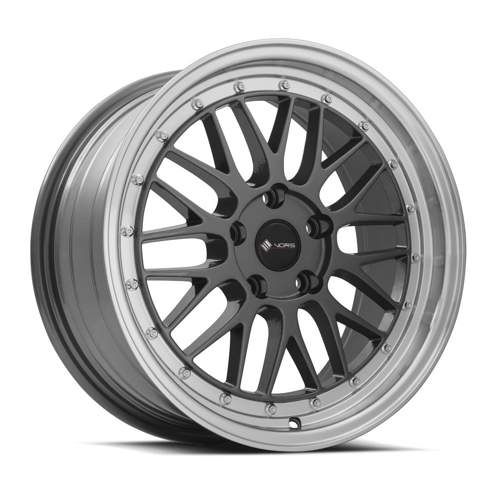 VORS VR8 17" 4x108 Hyper Black Machined Lip