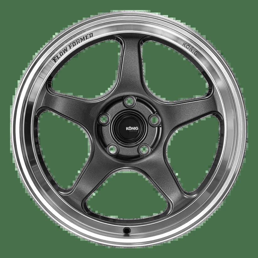 Konig Hyperspec 19" 5x112 Anthracite Metallic w/ Mirror Machined Lip