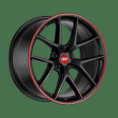 BBS CI-R 19" 5x112 Satin Black/Red Lip