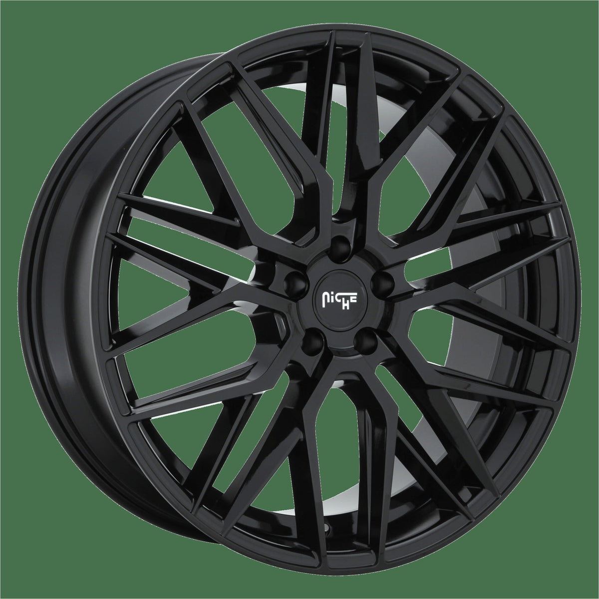 Niche Cast Gamma 22" 5x112 Gloss Black