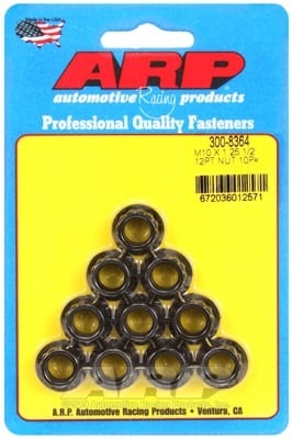 ARP M10 x 1.25 12pt Nut Kit (Set of 10)