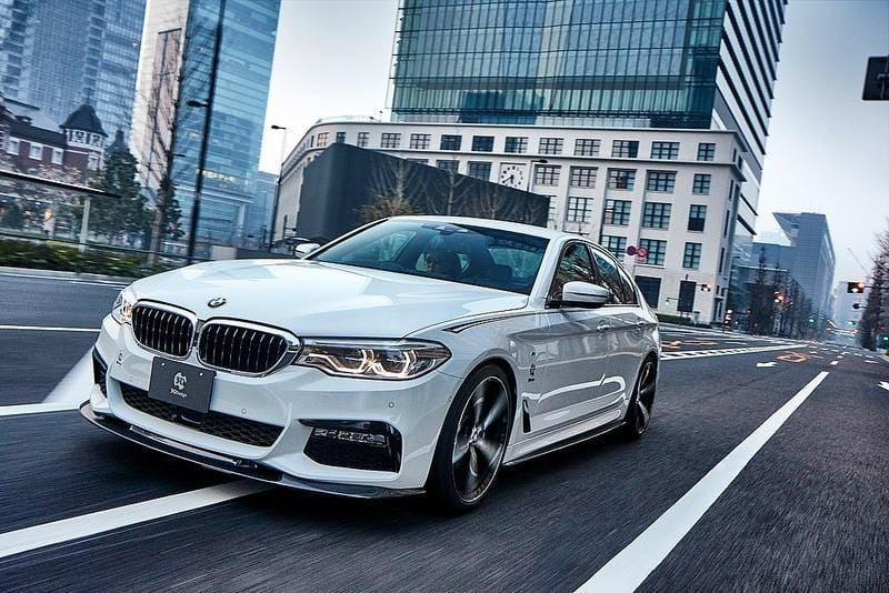 3D Design - 5 Series G30 M-Sport Front Lip Spoiler Msport Only Carbon