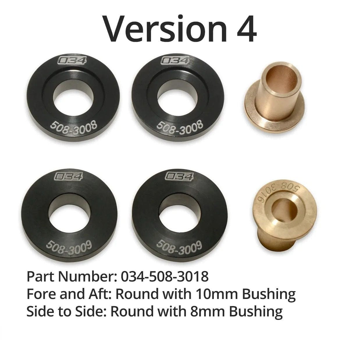 034Motorsport Billet Solid Shifter Bushing Kit - VW / Audi / Many Models (Check Fitment)