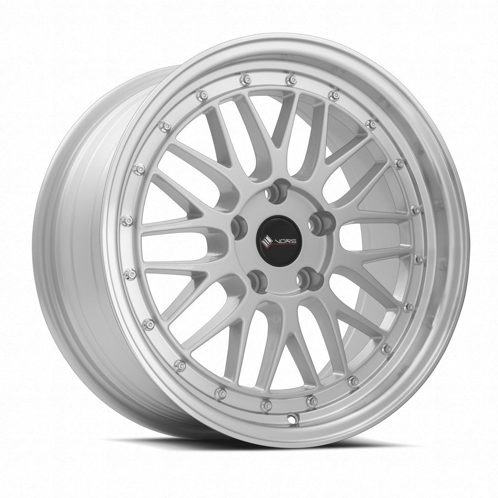 VORS VR8 17" 4x100 Silver Machined Lip