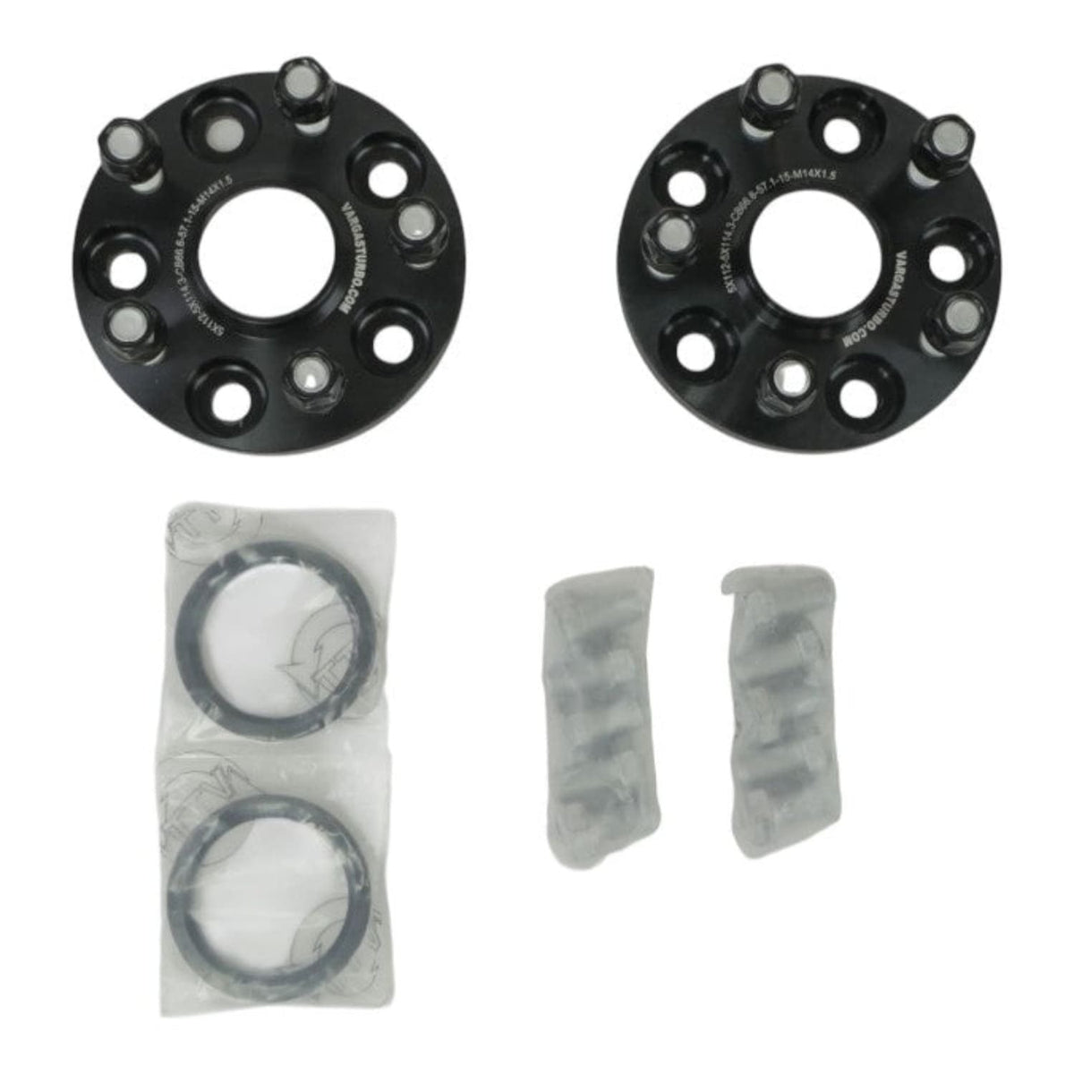 VTT BMW/Toyota 15mm 5x112 to 5x114.3 Conversion Wheel Spacers with Billet Hub Centric Adapter Rings (SCRATCH AND DENT)