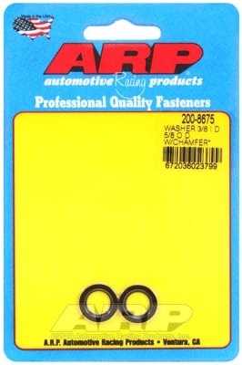 ARP 3/8 ID 5/8 OD Machined Chamfer Black Washer - 2 Pack