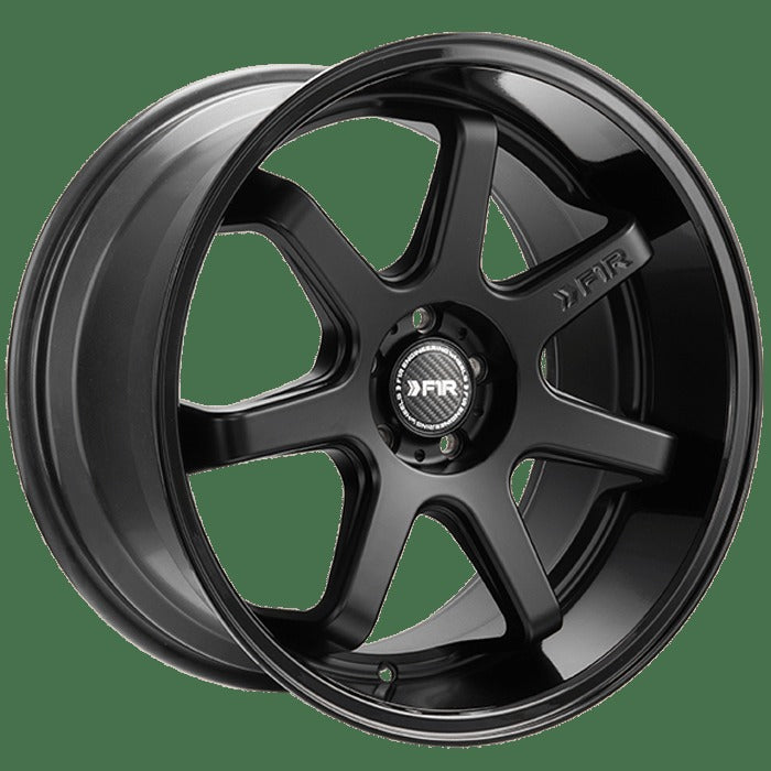 F1R FC7 18" 5x112 Matte Black w/ Gloss Black Lip