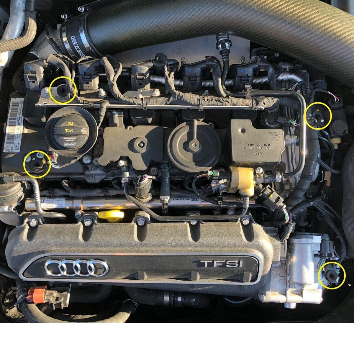034Motorsport Density Line Engine Cover Grommets / Audi 8V.5 RS3 and 8S TTRS